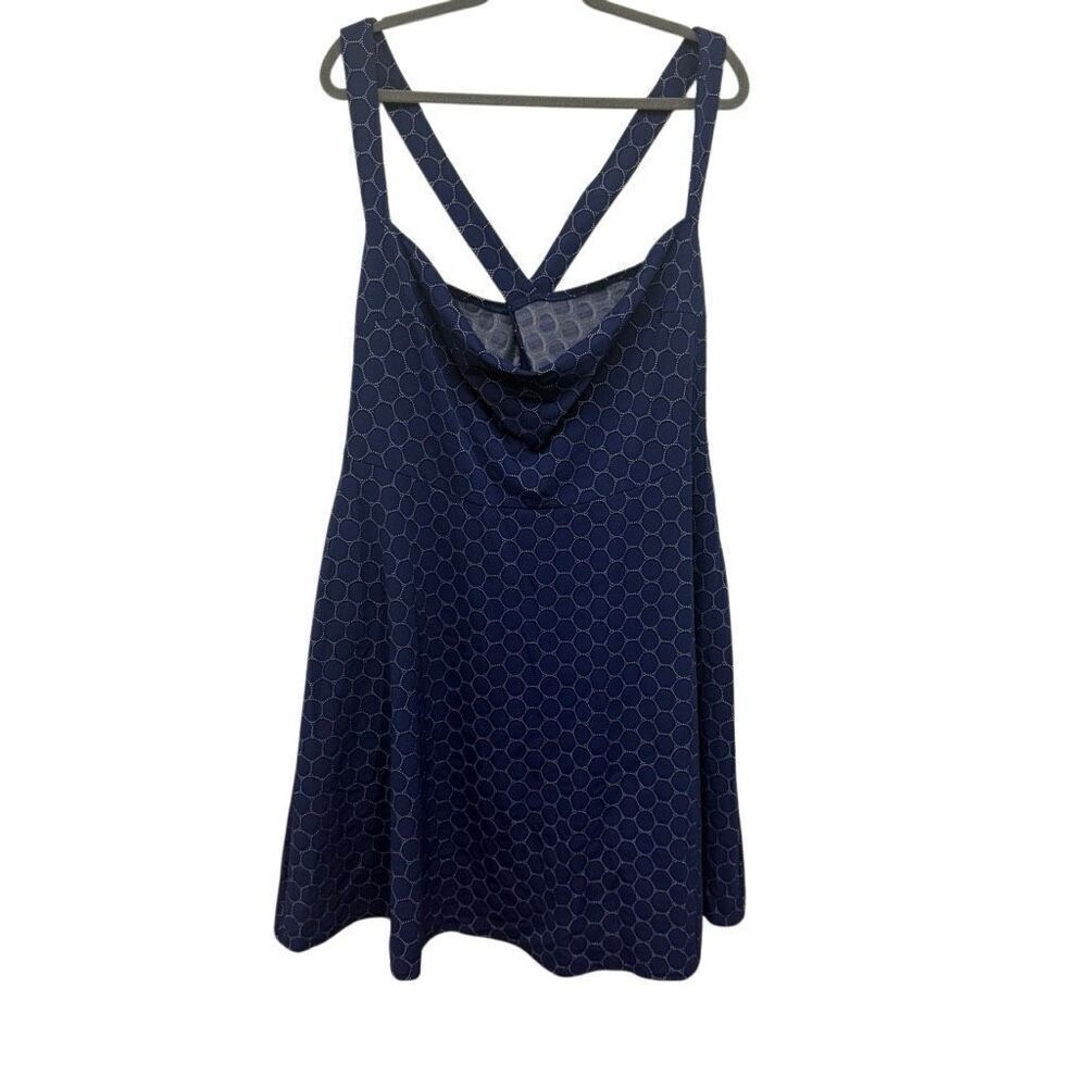 Leota blue circle Ava fit midi dress size 3xl